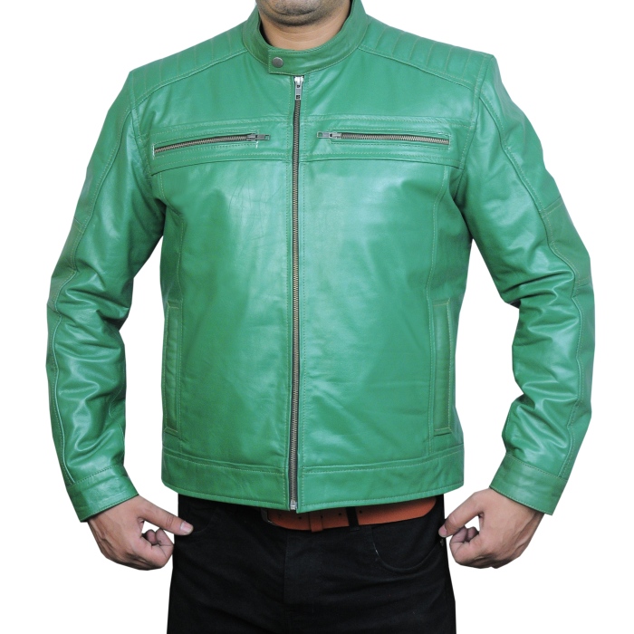 Fernando Green Leather Jacket